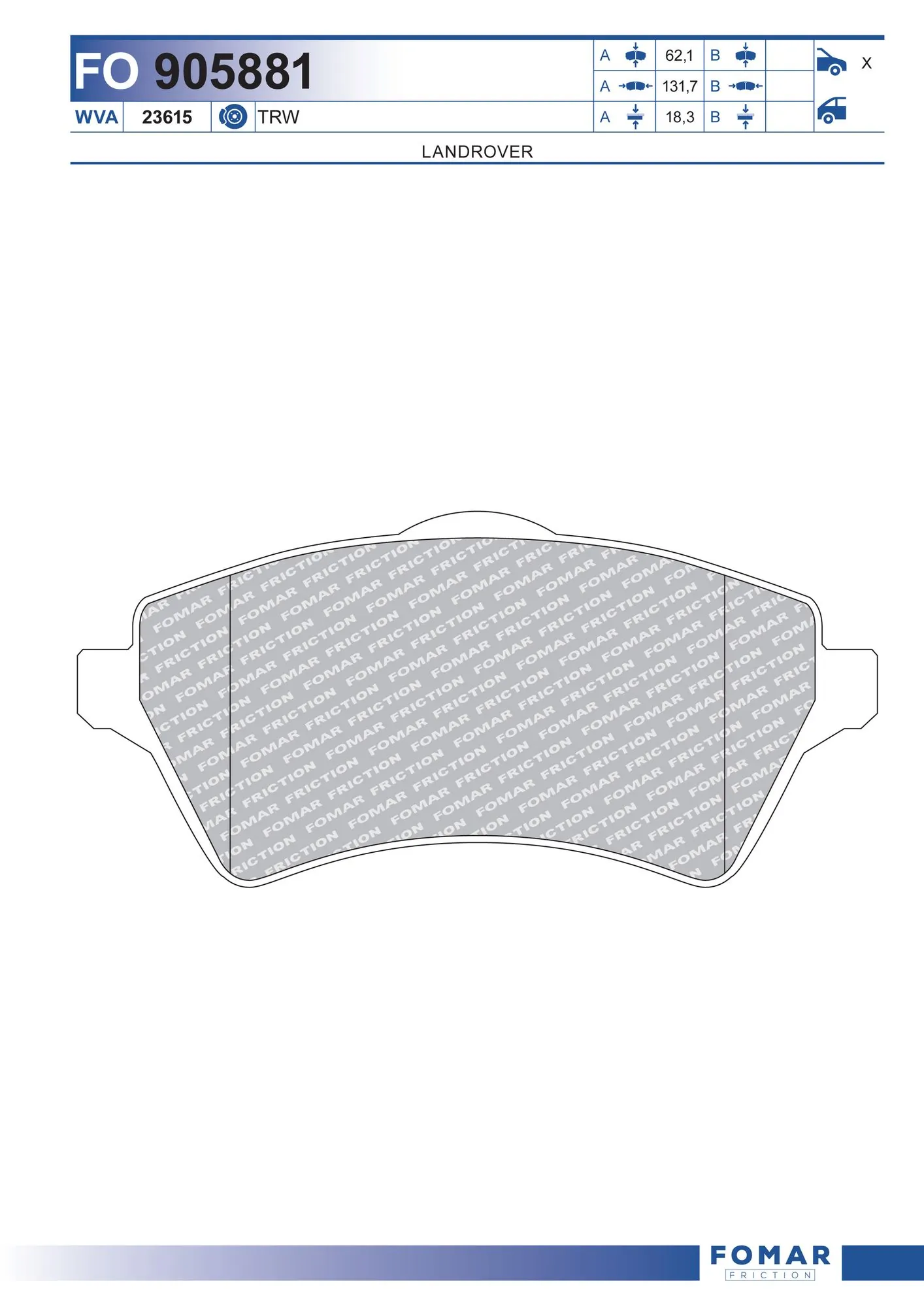 Brake Pad Set, disc brake